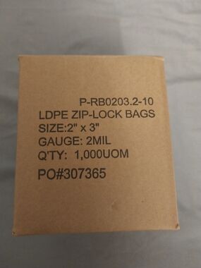 LDPE Zip Lock Bags 2x3 1000. #231